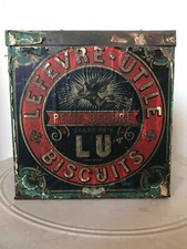 ancienne boite métal Petits Beurres LU grand modèle