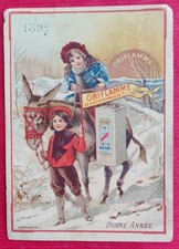 Calendrier poche Publicitaire 1897 ORIFLAMME Pétrole Blanc Bidon Plombé 5 litres