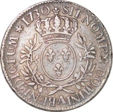 S3702 Rare Ecu Louis XV aux