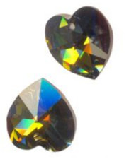 6 COEURS SWAROVSKI® ELEMENTS 6228 10.3 X 10 CRYSTAL TABAC   X 6