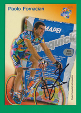 CYCLISME carte cycliste PAOLO FORNACIARI équipe MAPEI Quick step 2002 Signée