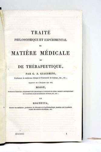 Livre ancien giacomini traite - livre,