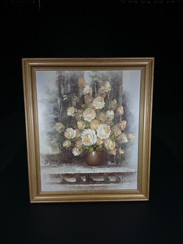 Superbe tableau floral - , en