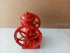 MINIATURE MOULIN A CAFE A ROUES TYPE NF  PHILADELPHIA ROUGE
