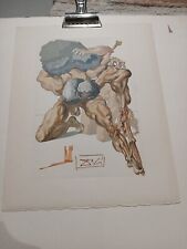 DALI Bois gravé sur papier rives: la divine comédie l'enfer: les avares et les p