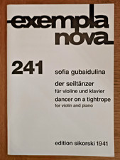 Sofia Gubaïdulina - Dancer on a tightrope for violon & piano - sheet music
