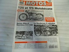 REVUE MOTOS D'HIER N° 17 SEPTEMBRE 1999 /125 ET 175 MOTOBECANE/ NORTON ATLAS