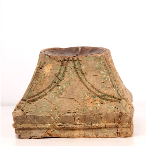 Porte bougie colonne bois - porte-bougie,