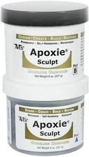 Apoxie Sculpt - 2 Part Modeling Compound (A & B) - 1 Pound, Natural