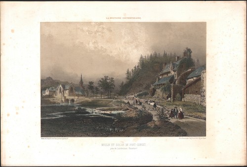 1865 lithographie aquarellée - 1865,