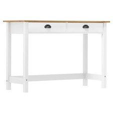 Table Console avec 2 Tiroirs Couloir Entrée Intérieur Bois de Pin Massif vidaXL