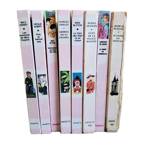Bibliothèque rose lot 8 - rose, de
