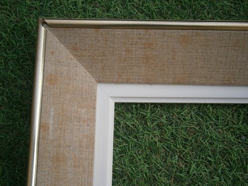 Ancien cadre bois tissu - bois,