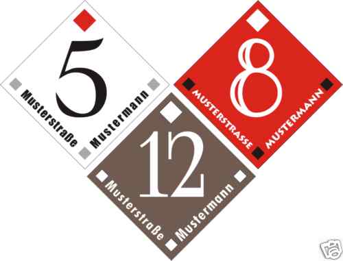 Panneau numéro maison - de,