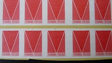 Variété Carnet timbres fictifs YT N°TF 1Cd + point rouge sur 3 timbres