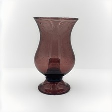 Verrerie De BIOT Photophore Mauve Bougeoir Bullé Bon État