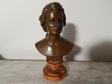 ANCIEN Petit Buste en BRONZE Représentant MOZART