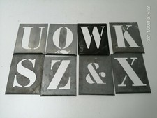 POCHOIR ANCIEN EN ZINC "8 Lettres"110mmX133"