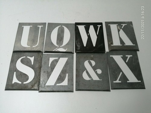 Pochoir ancien zinc 8 - zinc, "8