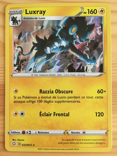 Carte pokémon holo luxray - holo,