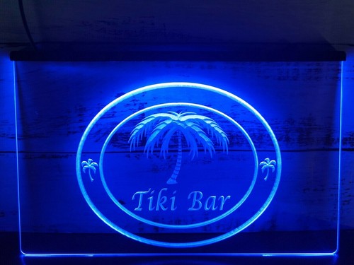 Open tiki bar beer - open,