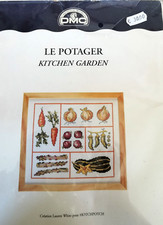 N°184 KIT POINT DE CROIX COMPTE DMC CREATION LAUREN WHITE  "LE POTAGER " 25x25cm