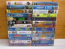 Lot de 26 cassettes / K7 VHS films divers pour enfants
