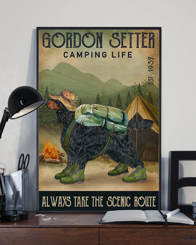 Gordon setter camping life - gordon,