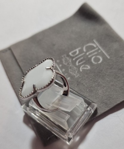 Bague clio blue trèfle agate - clio,
