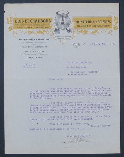 Facture 1920 moniteur des - facture,