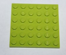 Lego Lime Plate 6x6 ref 3958/set 3186 3942 3189 3185 41026 41039 7888 60124 7639