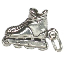 Breloque Roller blade en argent sterling .925 x 1 Breloque Rollerblading!