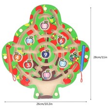 Kid Magnetic Wooden Educational Maze Children Brain Training Board Game