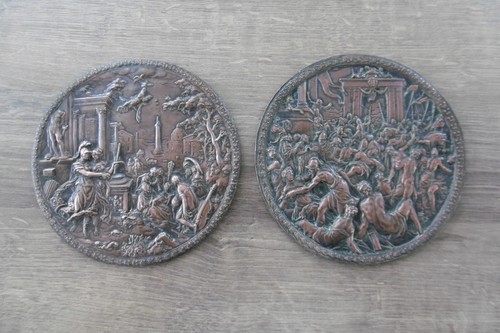 Ancienne paire médaillons