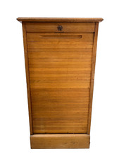 Classeur a rideau en chêne massif Meuble de bureau XX siècle