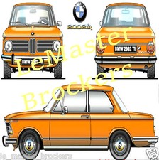 BMW 2002 Tii Poster 50x70 cm