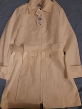 MANTEAU LONG ZIPPE BLANC MORGAN  38  