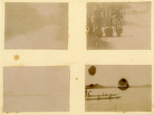 Afrique, Scènes et Types  Vintage citrate print. Collage de 4 photos de 5,5x8 cm