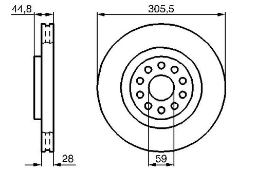 Disque frein ventilé - ventilé, 0