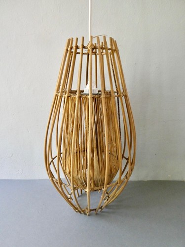 Suspension lustre rotin et - en,