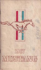 Manuel Du Propriétaire Ford Mustang 1967 ORIGINAL Guide D'Utilisation