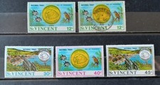 ST VINCENT-1971-série 5 timbres (4 neufs+charn./1 oblitéré) Y&T# 298 à 301