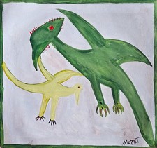 Tableau huile art populaire