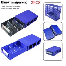 Organisateurs Rangement Boite 2PCS Bleu / Transparent Tiroirs Mural Monté