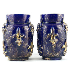 PAIRE DE VASES Anciens EDOUARD GILLES Céramique Art Nouveau 19th, montigny...