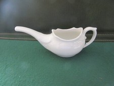 CANARD  TASSE A BEC  POUR MALADE   PORCELAINE  TRANSPARENTE  EMAILLEE   BLANCHE