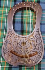gravé Lyre Harpe Elle sham en