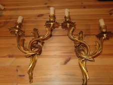 Belle paire d'appliques en Bronze doré style Louis XV
