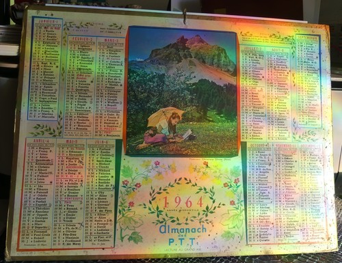 Calendrier des postes - , 1964