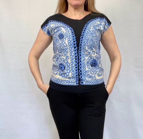 Haut vintage imprimé - , «